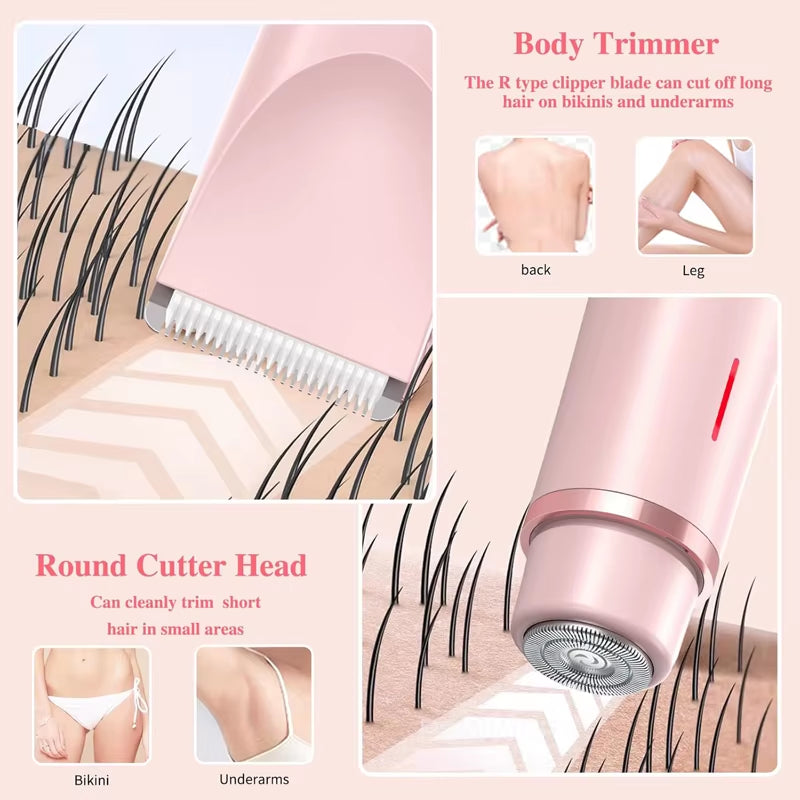 LunaVista 2-in-1 Painless Electric Trimmer