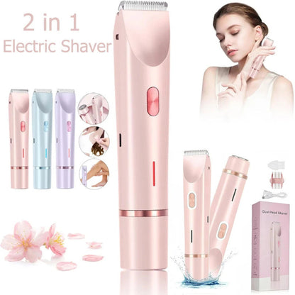 LunaVista 2-in-1 Painless Electric Trimmer