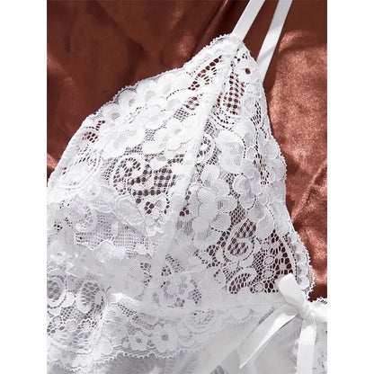 Tempting Tulle Lingerie Set – Ultra Sexy V-Neck Night Dress